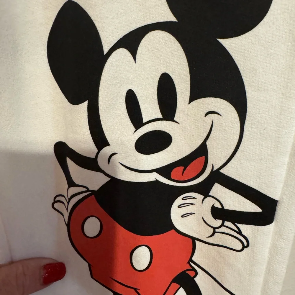 NWT Disney Mickey Mouse Design Women's Winter White Jogger   SMALL  #4 - Picture 4 of 12